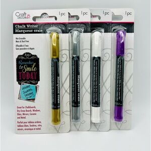 NEW Craft Decor Chalk Writer White Chalkboard Dry Erase Board Window Glass Metal